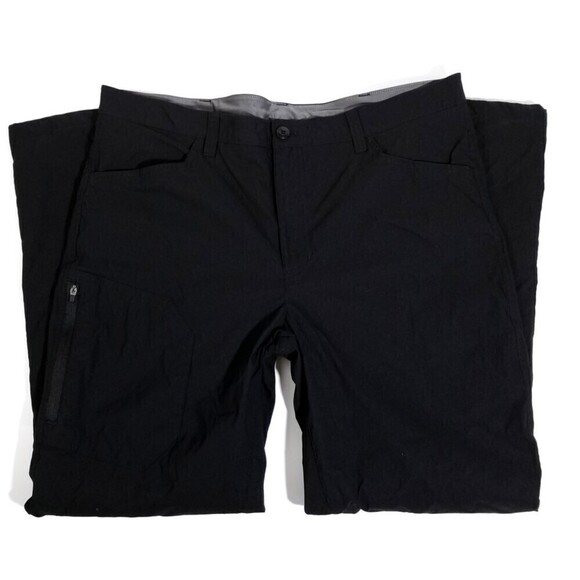 Eddie Bauer Fleece Lined Tech Pants Straight Hiking Bottoms Mens 40 x 32 Black - Picture 1 of 7